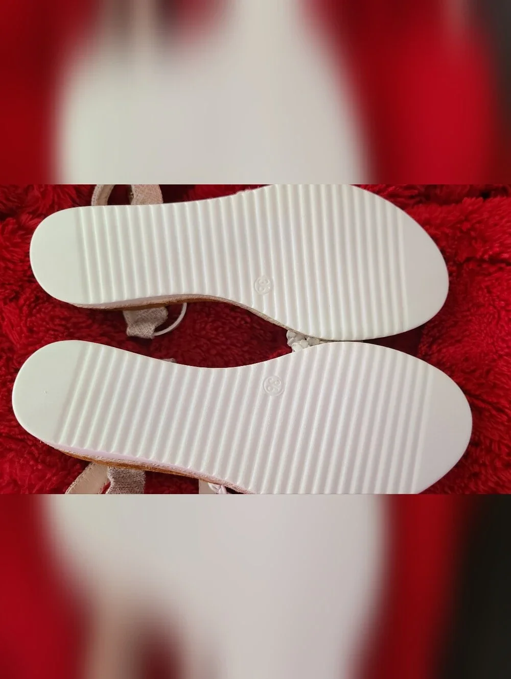 Braided White Espadrille Wedge Sandals with Ankle Strap